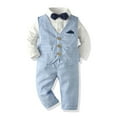 thumbnail image 2 of Fancifize Baby Boy Clothes Suit 0-18 Months Infant Gentleman Outfits Formal Dress Shirt+Vest+Pants Set Baby Birthday Wedding Party Suits, 2 of 3