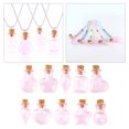 thumbnail image 4 of 10-Pack vacío transparente botella de pendiente DIY Decoración casa Oficina artes Rosa Rosado Sunnimix Collar Colgante Mini Botellas, 4 of 8