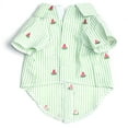 thumbnail image 3 of The Worthy Dog Embroidered Watermelon Stripe Seersucker Button Up Look Pet Shirt, 3 of 3