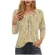 thumbnail image 5 of Blusas para las Mujeres Casual, 3/4 Manga Floral Estampado Camiseta de Moda Top Hecho de Poliéster Transpirable Suave para el Uso Diario de Primavera Otoño, Tops de Blusa para las Mujeres, 5 of 7