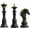 Black, variant on Chess Piece Decor - Environmentally Friendly Resin Material - King, Queen, and Knight Statues, Chess Ornament for Home Decor (White)