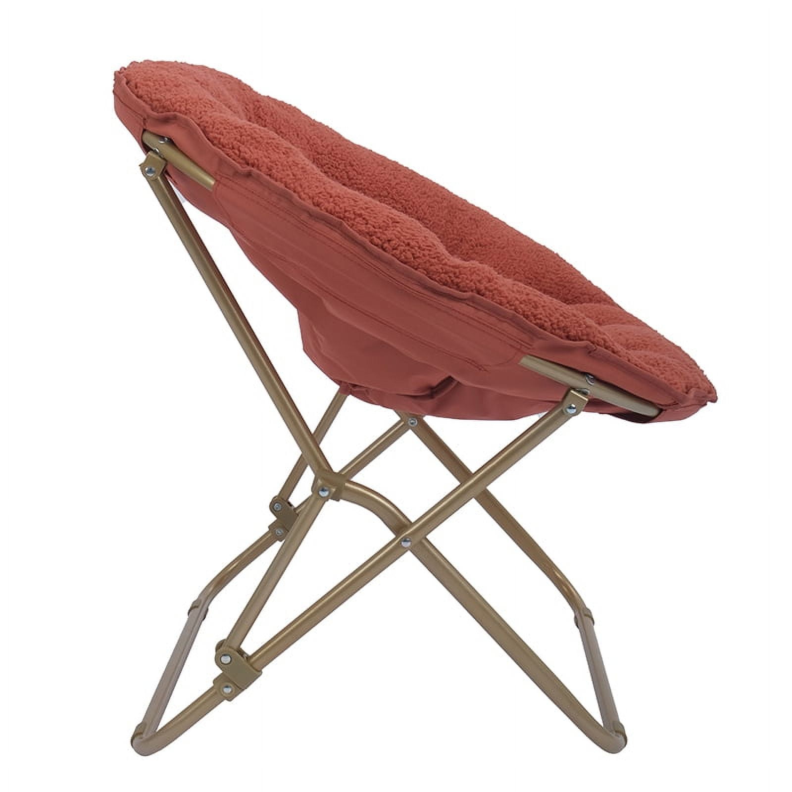 (2 pack) Mainstays Steel Padded Folding & Stacking Chairs, Red Canyon
