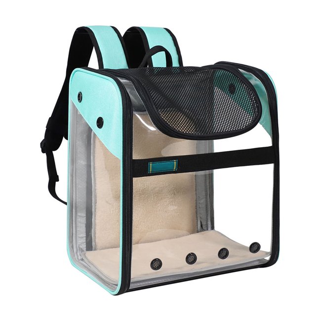 CAROOTU Innovative Traveler Backpack Pet Carriers for Cat and Small Dogs Transparent Mesh Breathable Backpack