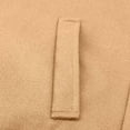 thumbnail image 6 of QHFBli Modern Mens Trench Coat Men Solid Color Stand Up Collar Long Windbreaker Business Foreign Trade Loose Khaki L, 6 of 8