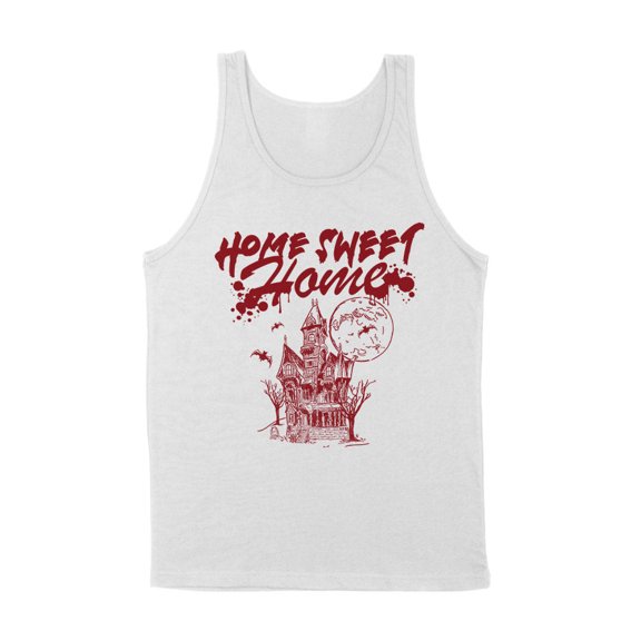 Home Sweet Home Haunted Tank Top Unisex Large White