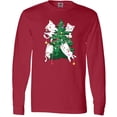 thumbnail image 3 of Inktastic Kawaii Cats Christmas Tree Long Sleeve T-Shirt, 3 of 5