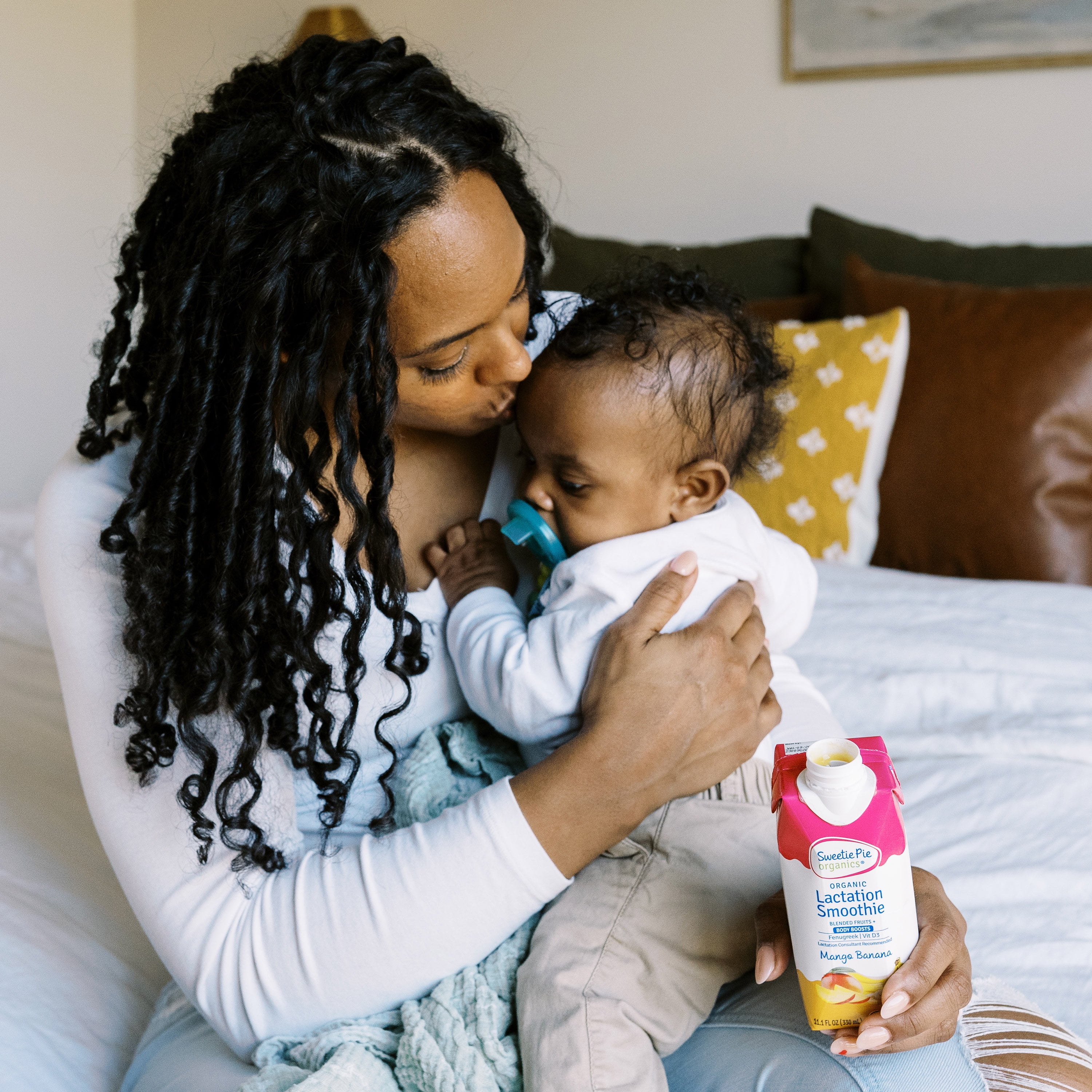 Sweetie Pie Organics Lactation Smoothie, Mango Banana, Support Breast Milk Production for Nursing and Pumping, No Artificial Sweeteners, Flavors, or Dyes - 4 Pack