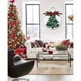 thumbnail image 5 of O Christmas Tree Sign Front for Door Decoration, 12" Round Wood Wreaths Wall Hanging Outdoor, Farmhouse, Porch, for Spring Summer Fall All Seasons Holiday Christmas, 5 of 5