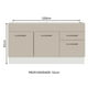 thumbnail image 3 of Mueble de Cocina Para Tarja 150 cm 2 Puertas y 2 Cajones (Sin Tablero Ni Tarja) Blanco/Crema Agata Madesa, 3 of 5