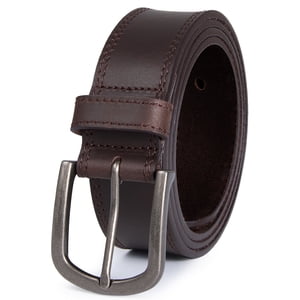 FIANMY Men's Full Grain Leather Belt, Handmade Casual