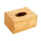 thumbnail image 4 of Caja de pañuelos de bambú con tapa, dispensador de pañuelos faciales, organizador decorativo rectangular M, 4 of 9