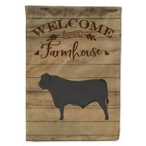 Caroline's Treasures CK6772GF Black Angus Cow Welcome Flag Garden Size , Small, multicolor