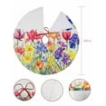 thumbnail image 7 of Colorful Tulip Christmas Tree Skirt 48 Inches Large Christmas Skirt Tree, Spring Floral Watercolor Botanical Tree Skirt Christmas Decorations for Fireplace Party Holidays Indoor Outdoor, 7 of 7