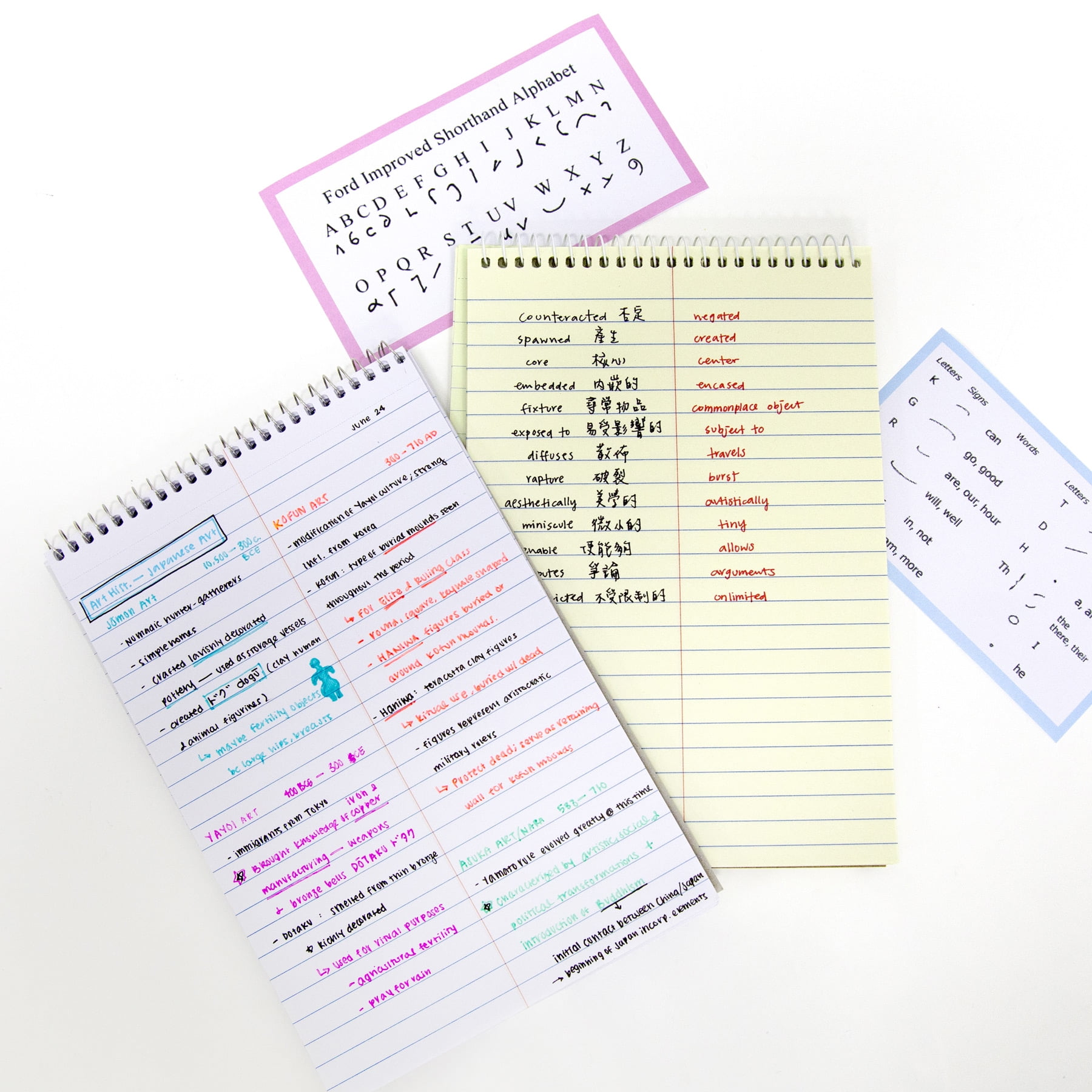 BAZIC Perforated Writing Pad, 80 Sheets 6"x9" White Gregg Ruled Steno Book, 48-Pack
