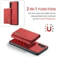 thumbnail image 4 of ELEHOLD 2-in-1 Detachable Wallet Case for Samsung Galaxy A51 4G Premium Leather Case Soft TPU Bumper Magnetic Removable Card Holders Kickstand Function Shockproof Case,red, 4 of 8