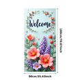 thumbnail image 1 of Decorative Design Floral Welcome Banner Colorful Flowers Elegant Style for Home Decoration Party Event, 1 of 3