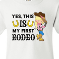 thumbnail image 4 of Inktastic Yes, This is My First Rodeo- Cowgirl in Hat and Boots Youth T-Shirt, 4 of 5