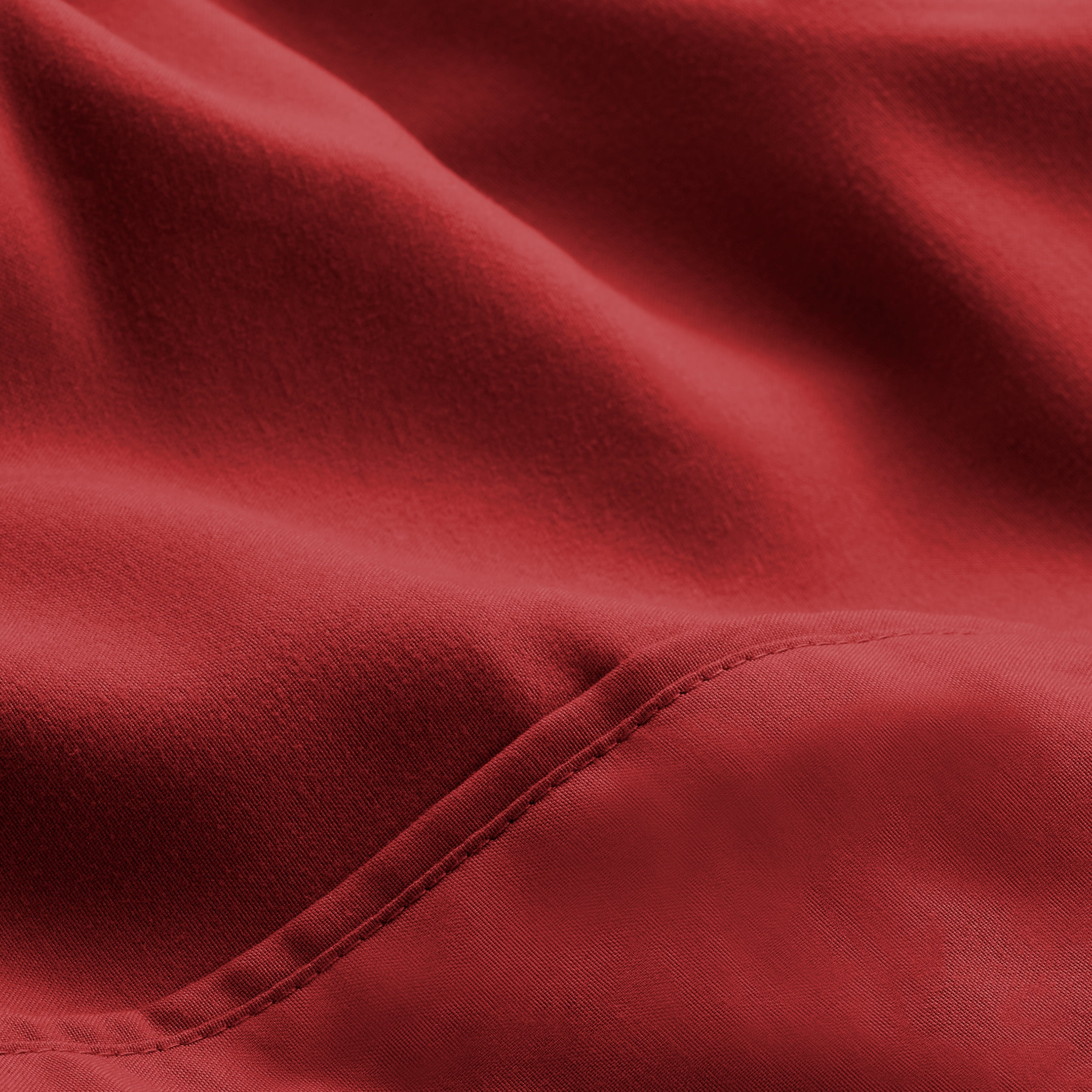 Bare Home Microfiber 8-Piece Red and Red Bed in a Bag, Split King