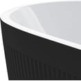 thumbnail image 6 of Accreate 59" Acrylic Freestanding Contemporary Soaking Bathtub with Drain, UPC Certified, Black Pleated, 6 of 7