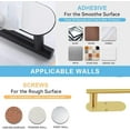 thumbnail image 4 of Paper Towel Holder Under Cabinet, Self-Adhesive or Drilling Gold Paper Towel Rack Wall Mount, SUS304 Stainless Steel Paper Towels Roll for Kitchen, Pantry, Sink, Bathroom, 4 of 5