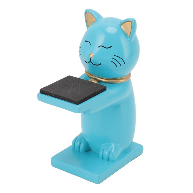 Support d'Exposition pour Montre, Figurine de Chat Joli Décor Support d'Exposition de Montre Durable en Résine Artisanale pour la Maison Blanc, Rose, Bleu, Rouge, Orange