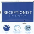 thumbnail image 3 of ADA CENTRAL SIGNS - 6" X4" Receptionist Sign - ADA Compliant Tactile Graphics Grade 2 Braille Text | Wall Mount Plastic Desk Service, Customer Assistance Sign for Office, Hotel, Schools, Hospital, 3 of 7