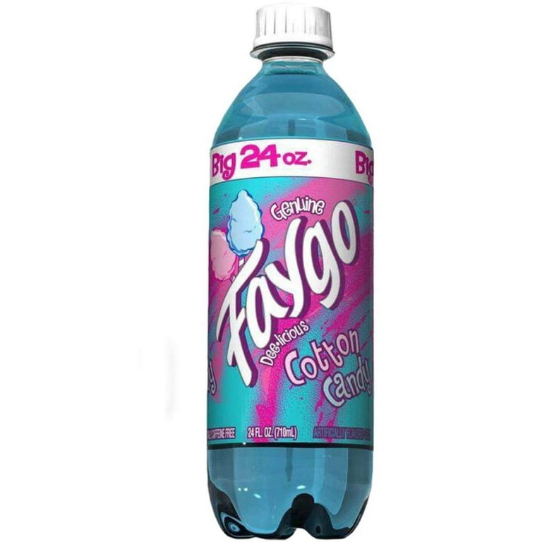 faygo cotton candy soda, 24 oz (24 bottles) 