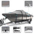 thumbnail image 2 of 900D Marine Grade Fade and Tear Resistant Boat Cover Fits V-Hull, Tri-Hull, 2 of 6