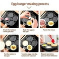 thumbnail image 4 of 4 Hole Egg Frying Pan Thickened Omelet Pan Non-stick Egg Pancake Steak Pan Cooking Egg Ham Pans Breakfast Maker, 4 of 6