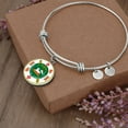 thumbnail image 3 of Puerto Rico State Seal Stainless Steel or 18k Gold Circle Bangle Bracelet, 3 of 7