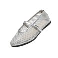 thumbnail image 3 of Willtoo Mesh Ballet Flats for Women Buckle Strap Comfy Casual Office Fishnet Ballerina Flat Shoes, 3 of 5