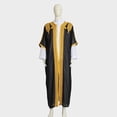 thumbnail image 6 of Open Front Thobe for Men Embroidery Bisht Sleeveless Arabic Dishdasha Mesh Stand Collar Arab Thobe for Wedding & Celebration Black XXL, 6 of 8