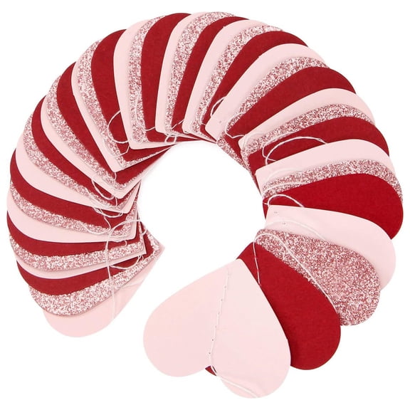 Multicolor Glittering Mini Hearts Cut Outs (Pack of 39) - Assorted Sparkling Designs Decorations, Perfect for Birthdays, Valentine's & Themed Parties