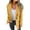 Yellow-XXL, variant on Business Casual Wool Blend Open Front for Women Office Short Coat