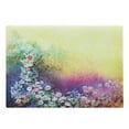 thumbnail image 1 of Flower Cutting Board, Ivy Floral Beauty in Spring Blooming Nature Soft Calm Paradise Print, Decorative Tempered Glass Cutting and Serving Board, Large Size, Purple Yellow Multicolor, by Ambesonne, 1 of 1
