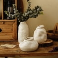 thumbnail image 2 of Jarrones de cerámica, floreros decorativos, centros de mesa para decoración del hogar, floreros blancos, 2 of 4