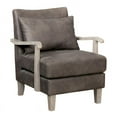 thumbnail image 3 of Furniture of America Ciela Faux Leather Accent Chair in Light Brown (Set of 2), 3 of 6