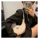 thumbnail image 5 of Bolso de mano de cuero de moda para mujer, estilo hobo, con forma de media luna, para hombro y debajo del brazo, 5 of 5