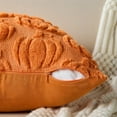 thumbnail image 3 of Halloween Pillow Covers 18x18 inch Set of 2 Ghost Throw Pillow Cases Autumn Rust Pumpkin Throw Pillow Cases Soft Plush Faux Fur Wool Couch Cushion Case for Chair Sofa Bedroom Living Room Home Decor, 3 of 4