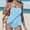 Light Blue, variant on Aloohaidyvio Swimsuits Plus Size,Womens Two Piece Set Swimsuits Solid Swimwear Beachwear, Womens Swimwear