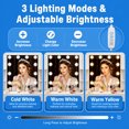 thumbnail image 5 of Vanity Desk Set with Mirror and Lights, Makeup Vanity Table with 2 Large Drawers& Charging Station, Modern Vanity Dressing Table with Stool for Bedroom, White, 5 of 9