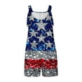 thumbnail image 4 of Drses Cute Short Jumpsuits Women Print Rompers One Piece Wide Leg Shorts Overalls Sleeveless Jumpers Pockets, 4 of 6