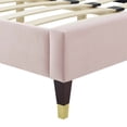 thumbnail image 6 of Modway Colette Queen Performance Velvet Platform Bed in Pink, 6 of 10