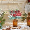 thumbnail image 5 of Linnome Red Berry Christmas Arrangement Sprigs, Artificial Berry Branches for Holiday Floral Displays and Festive Decor, 5 of 6