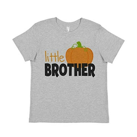 

7 ate 9 Apparel Kids Little Brother Halloween Tshirt Grey