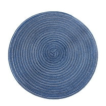 Clearance! Miyuadkai Placemats Washable Woven Vinyl Placemats for Dining Table Easy to Clean Plastic Placemats Placemat on Sale Blue
