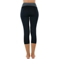 thumbnail image 2 of ToBeInStyle Women's Comfy Capri Yoga Pants with Criss-Cross Design, 2 of 7