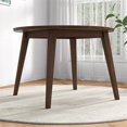 thumbnail image 2 of Crawford Mid Century Modern Style Solid Wood Walnut Round 43" Dining Table, 2 of 7