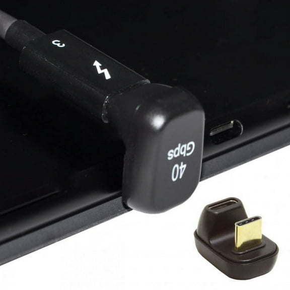 JSER 40Gbps USB4 Type C Male to Female Power Data Video Adapter Opposite U Shape Back Angled for NS Switch Phone Laptop