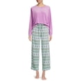thumbnail image 2 of Muk Luks Women's Velour Top and Pants, 2-Piece Pajama Set, 2 of 5